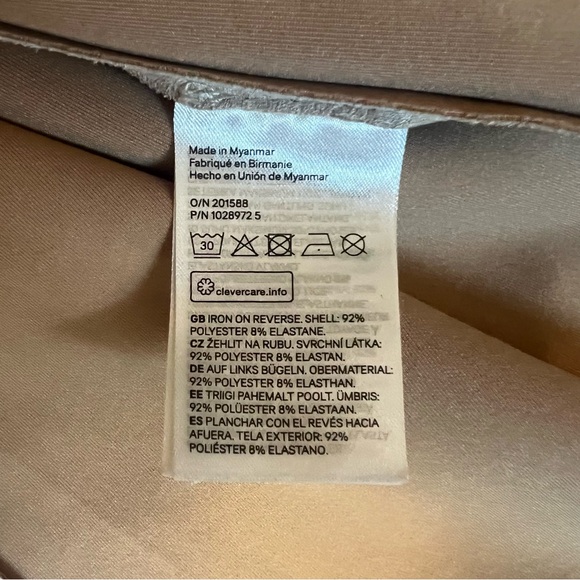 H&M Classic Women's Faux Suede Trench Coat Long Beige size Small - Picture 4 of 4